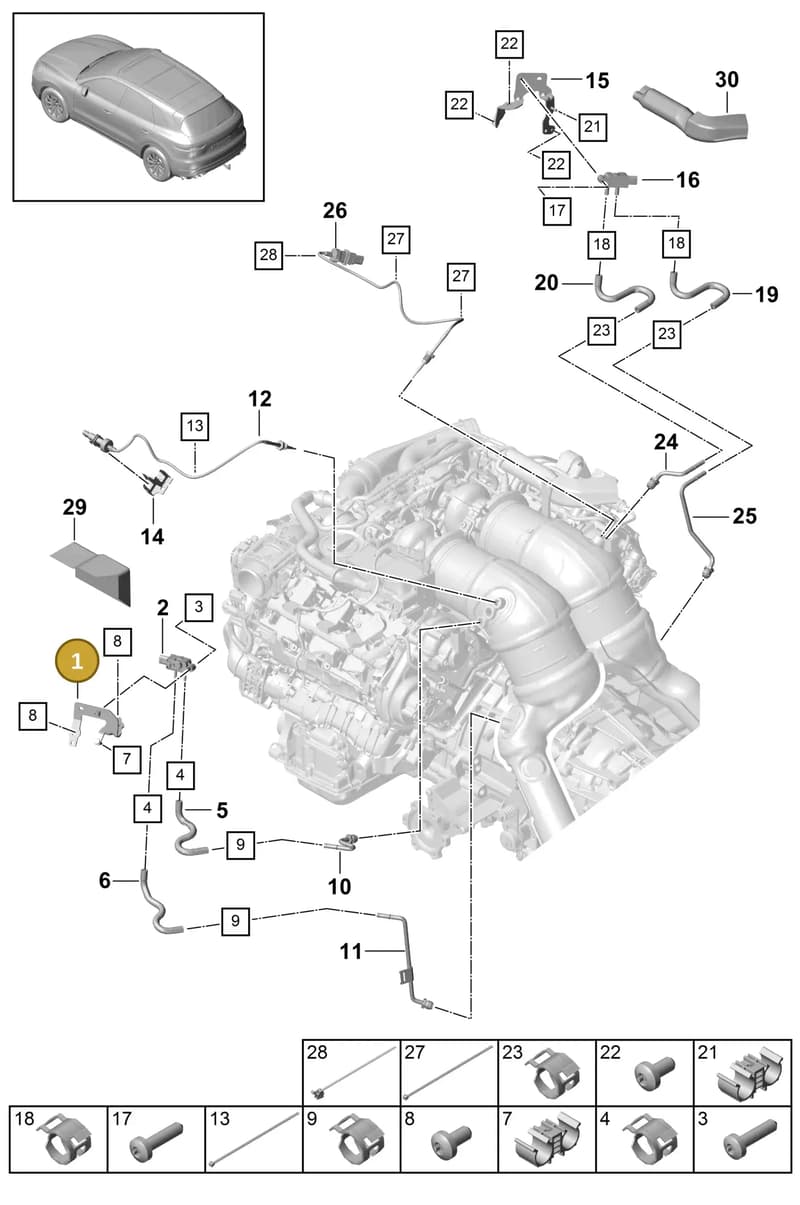 PAC103941 — Porsche Cayenne (2017-2023) diagram p51202210, position 1