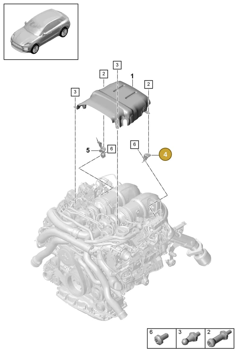 PAC103941 — Porsche Macan (2018-2022) diagram p52103060, position 4
