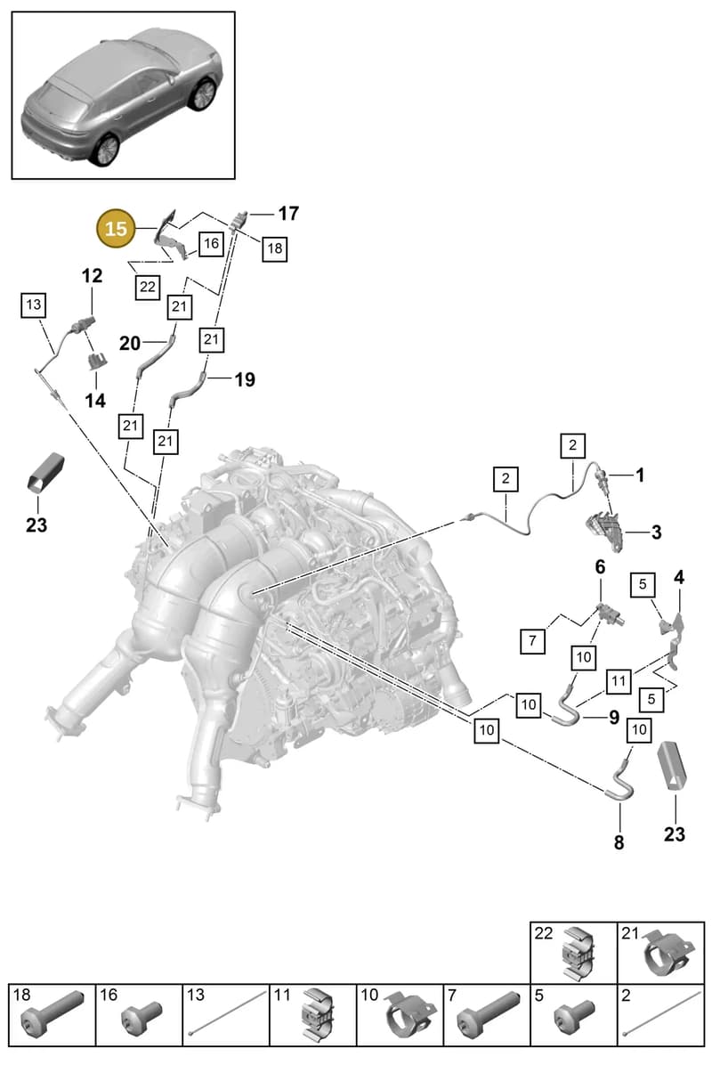 PAC103941 — Porsche Macan (2018-2022) diagram p52202400, position 15
