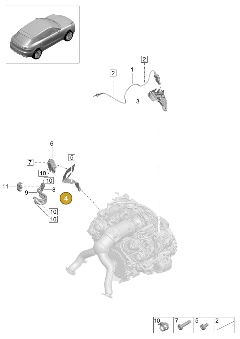 PAC103941 — Porsche Macan (2018-2022) diagram p52202410, position 4