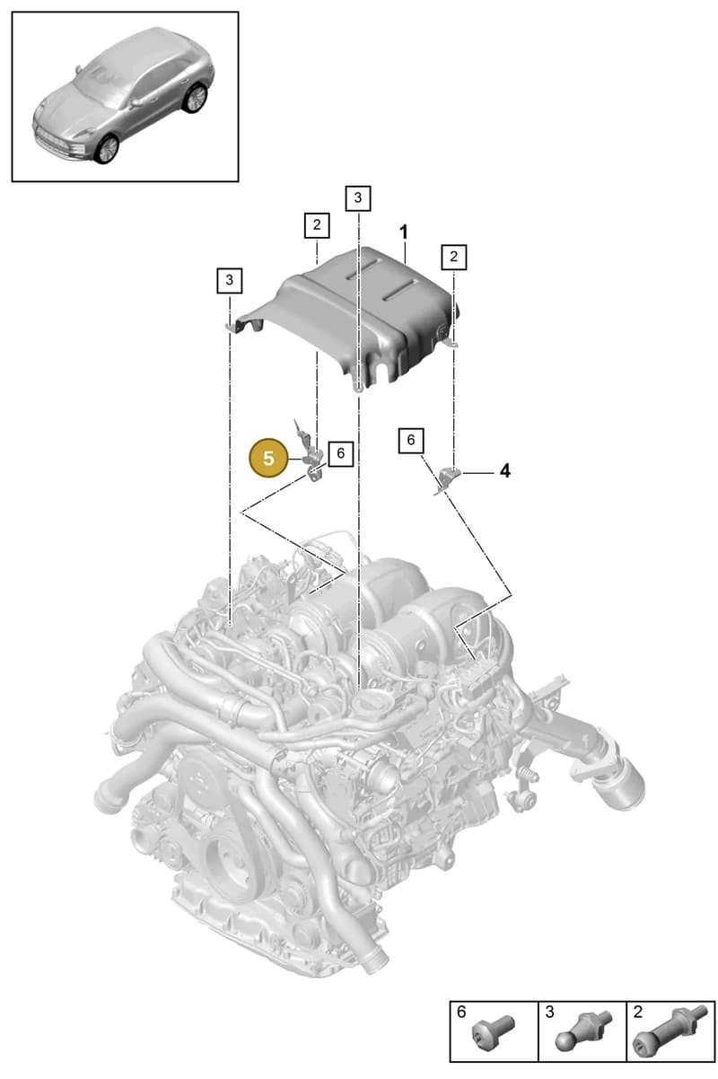 PAC103941C — Porsche Macan (2018-2022) diagram p52103060, position 5