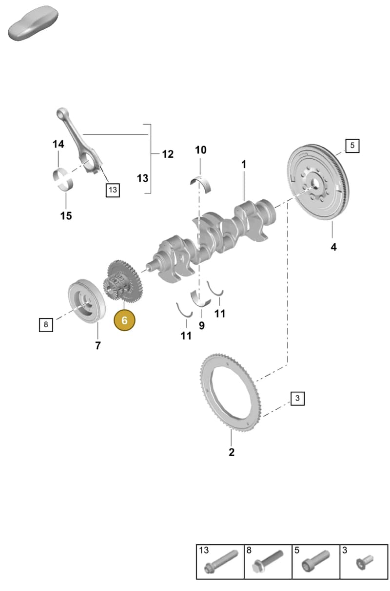 PAC105209 — Porsche Cayenne Coupe (2023-2023) diagram p60102000, position 6