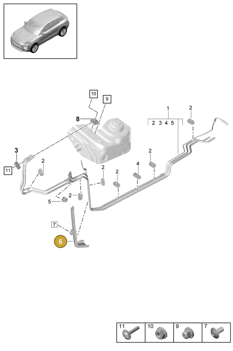 PAC105323 — Porsche Macan (2018-2022) diagram p52000081, position 6