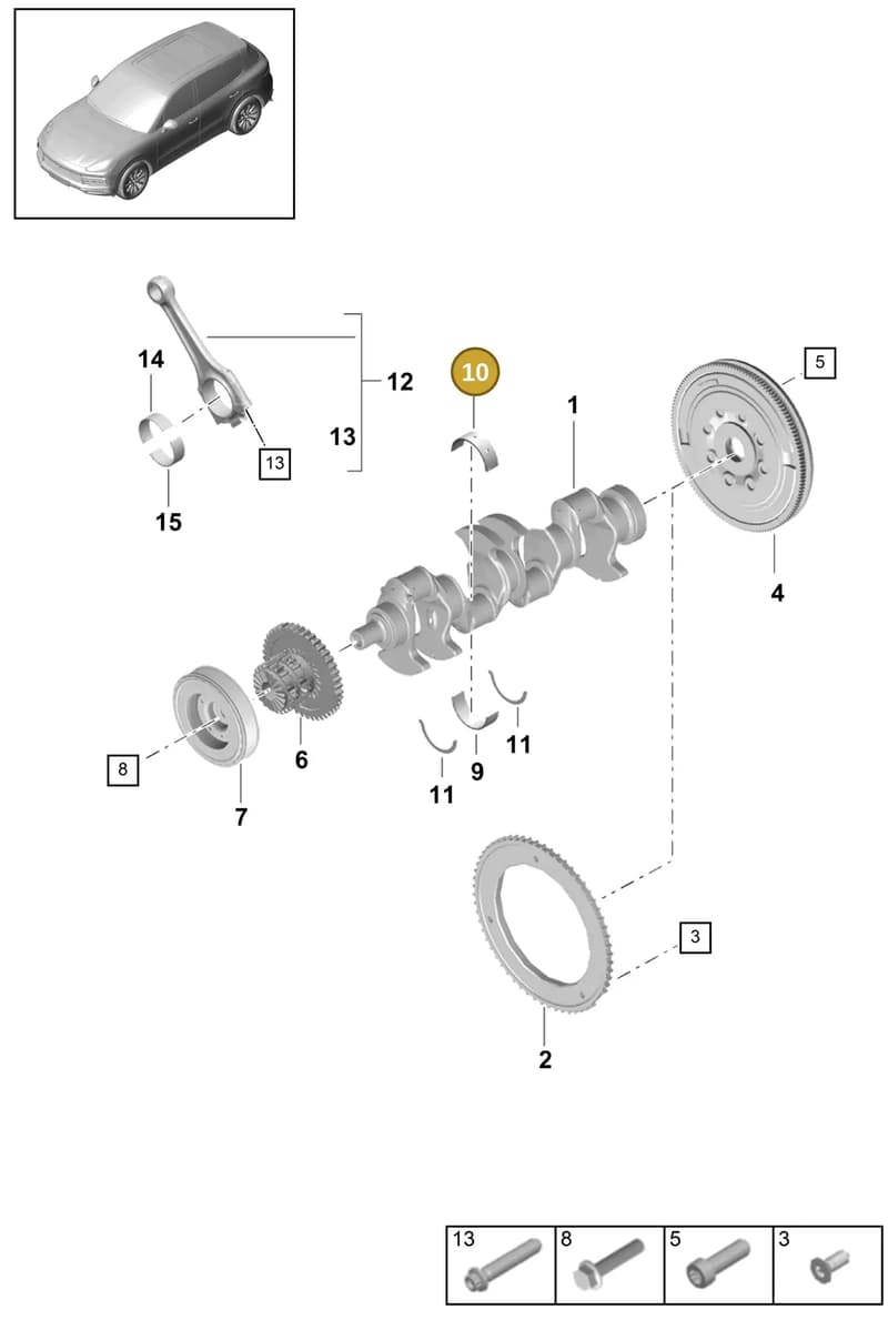 PAC105561A — Porsche Cayenne (2017-2023) diagram p51102010, position 10