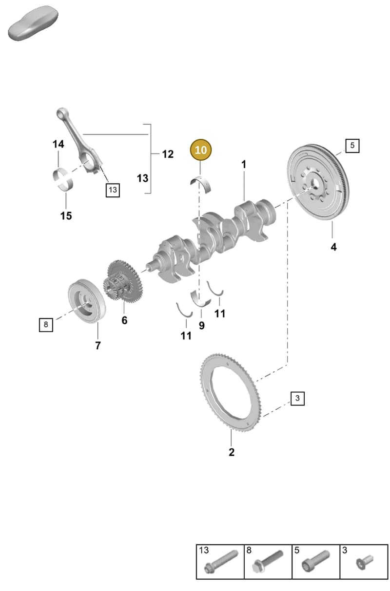 PAC105561K — Porsche Cayenne Coupe (2023-2023) diagram p60102000, position 10