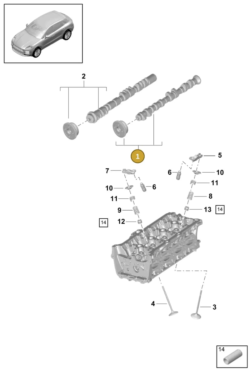 PAC109021 — Porsche Macan (2018-2022) diagram p52103110, position 1