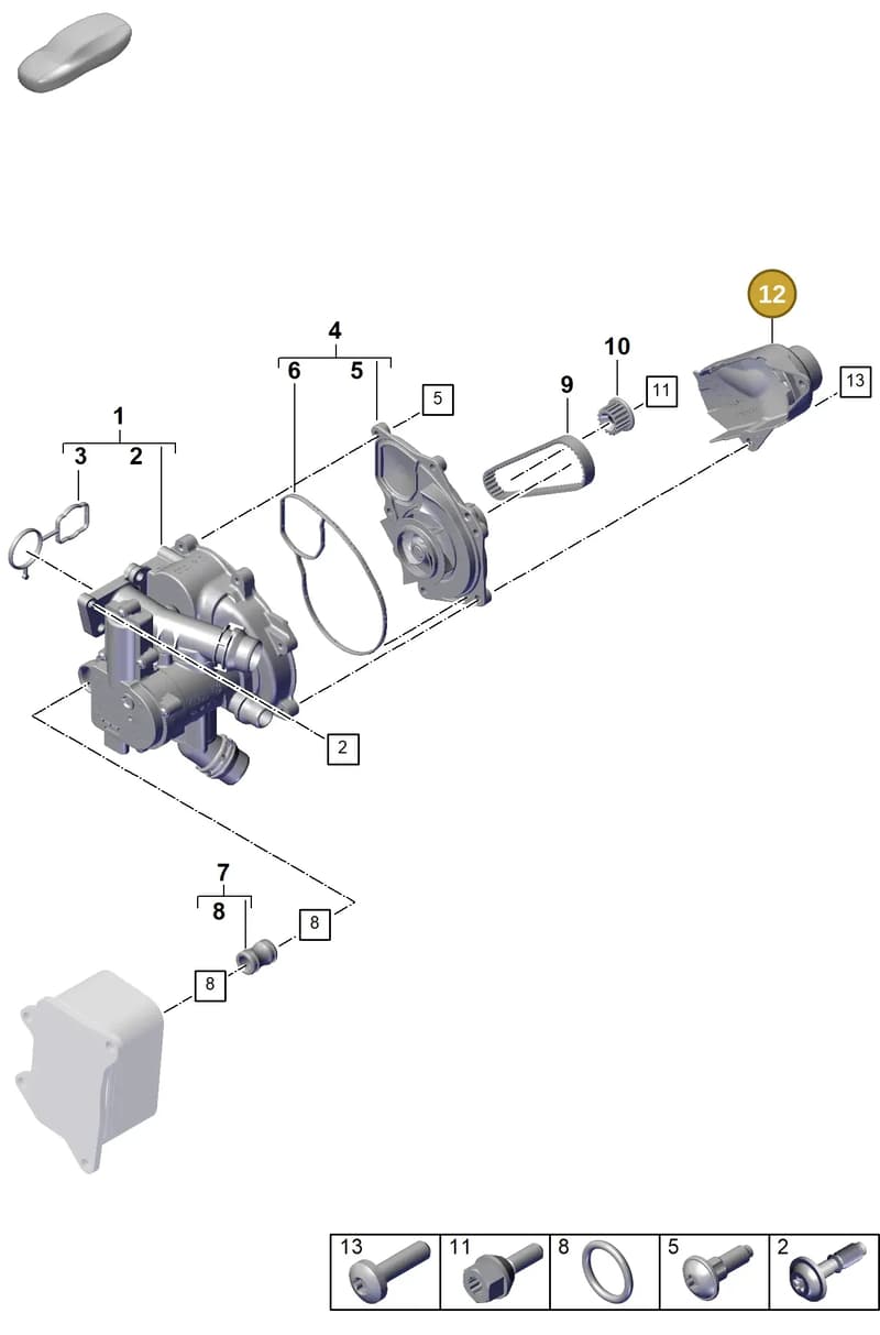PAC109123 — Porsche Cayenne Coupe (2023-2023) diagram p60105000, position 12