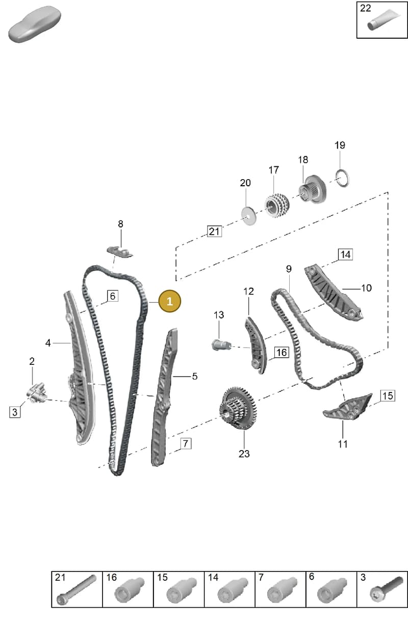 PAC109158 — Porsche Cayenne Coupe (2023-2023) diagram p60103300, position 1