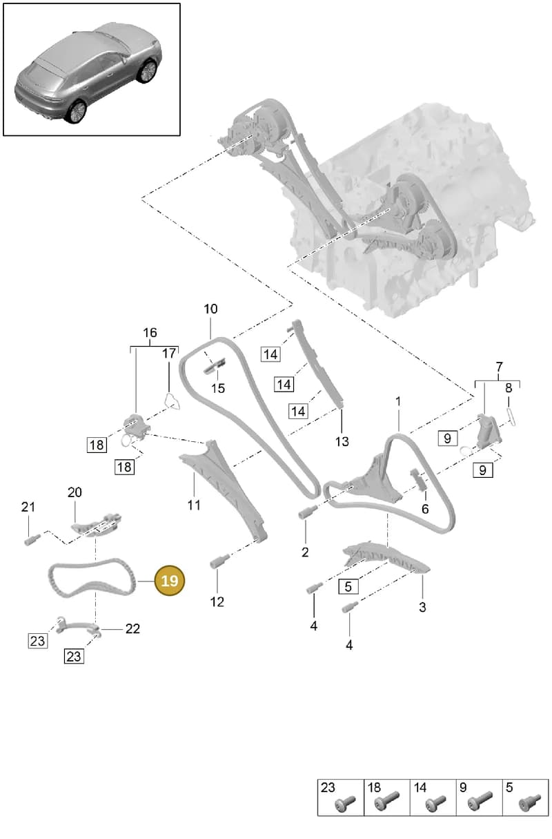 PAC109229 — Porsche Macan (2018-2022) diagram p52000010, position 19
