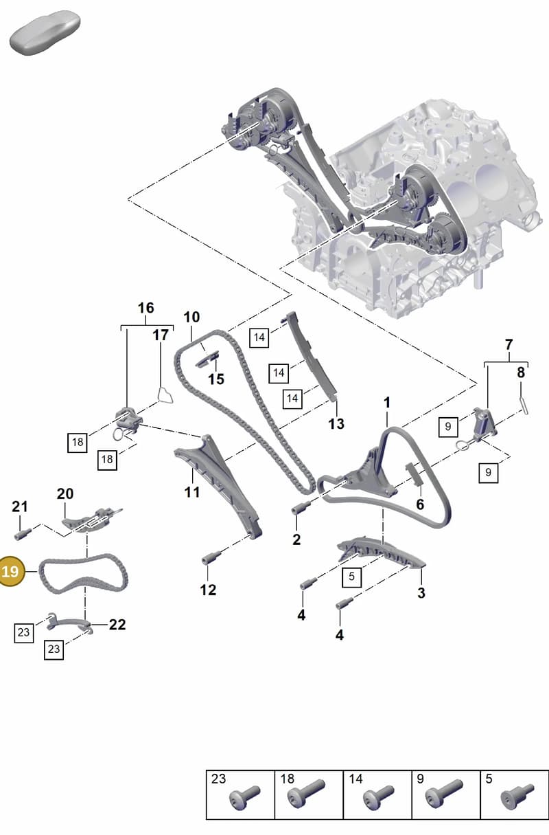 PAC109229 — Porsche Cayenne Coupe (2023-2023) diagram p60103310, position 19