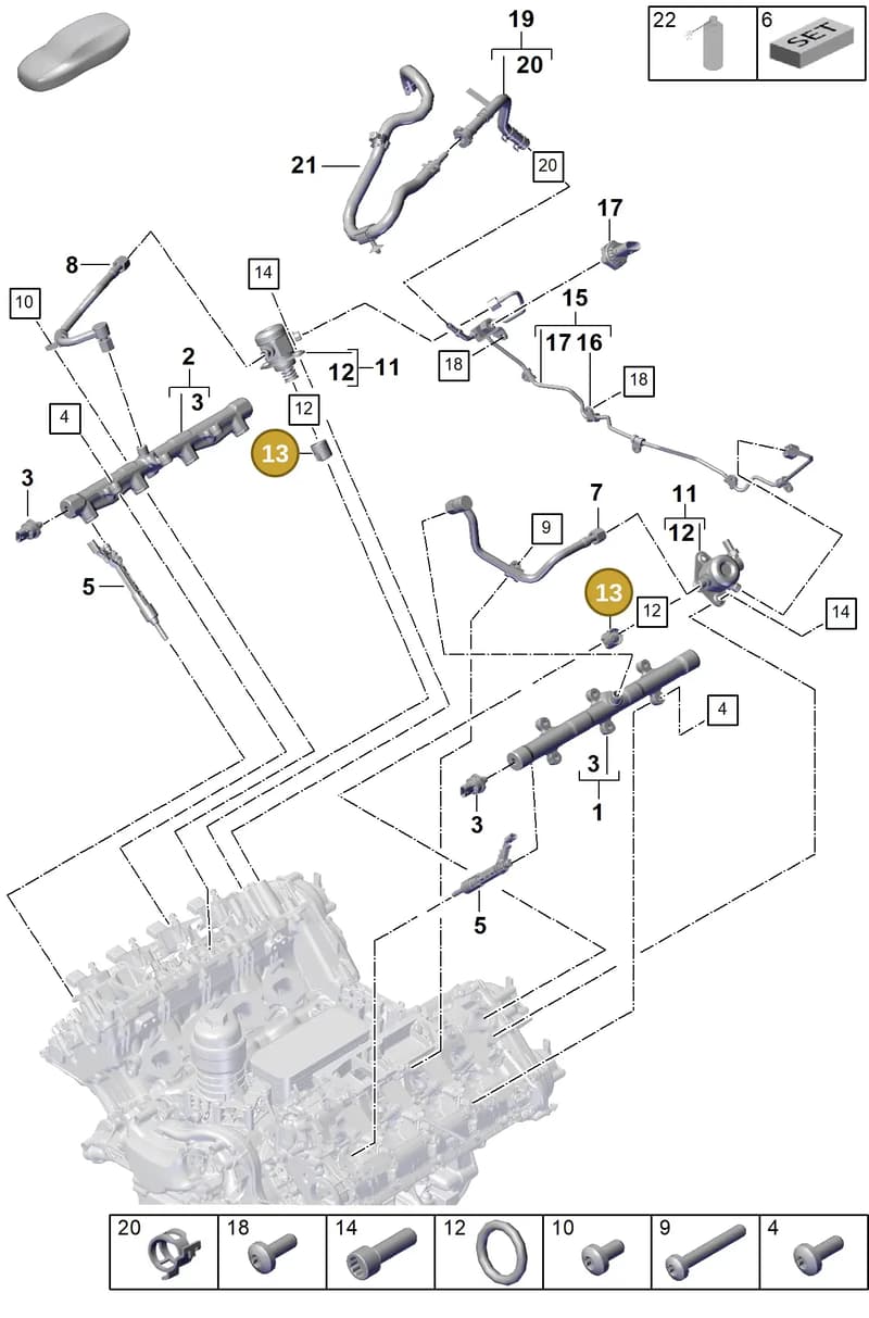PAC109311 — Porsche Panamera (2023-2025) diagram p62107000, position 13