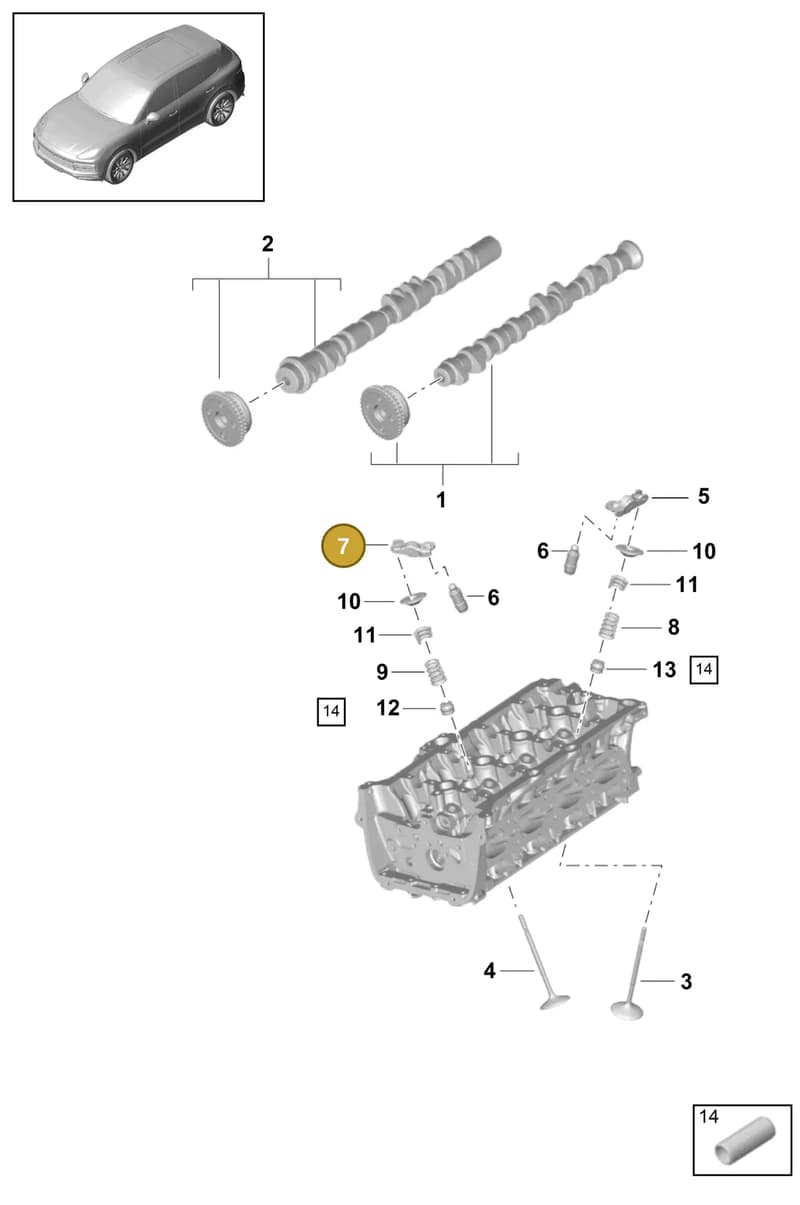 PAC109417 — Porsche Cayenne (2017-2023) diagram p51103060, position 7