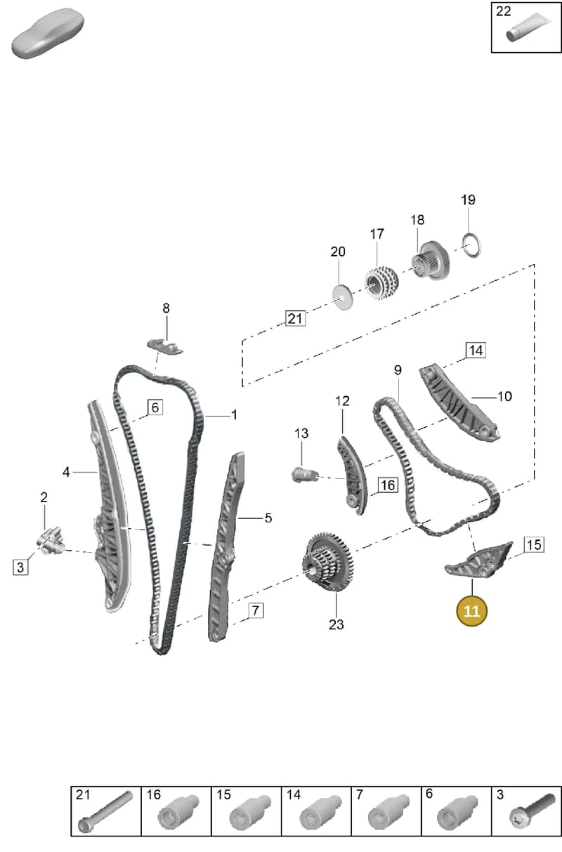 PAC109469A — Porsche Cayenne Coupe (2023-2023) diagram p60103300, position 11