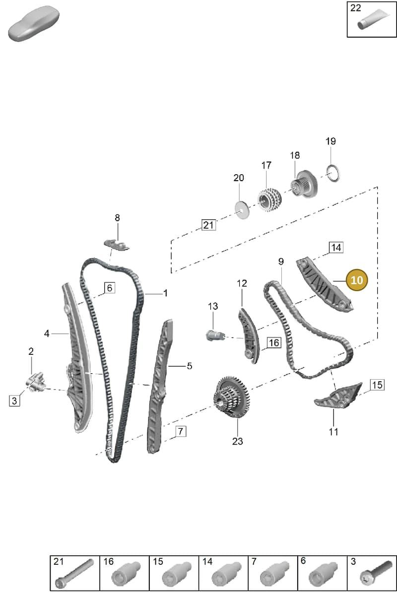 PAC109469 — Porsche Cayenne Coupe (2023-2023) diagram p60103300, position 10