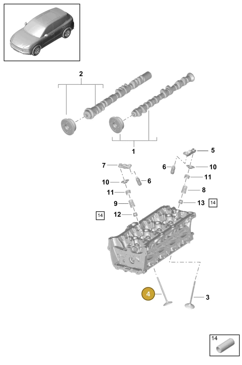 PAC109611 — Porsche Cayenne (2017-2023) diagram p51103060, position 4