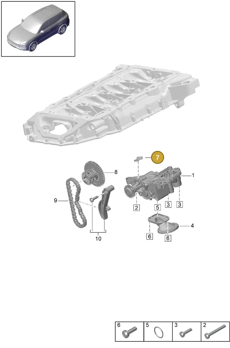 PAC115175 — Porsche Cayenne (2017-2023) diagram p51104040, position 7