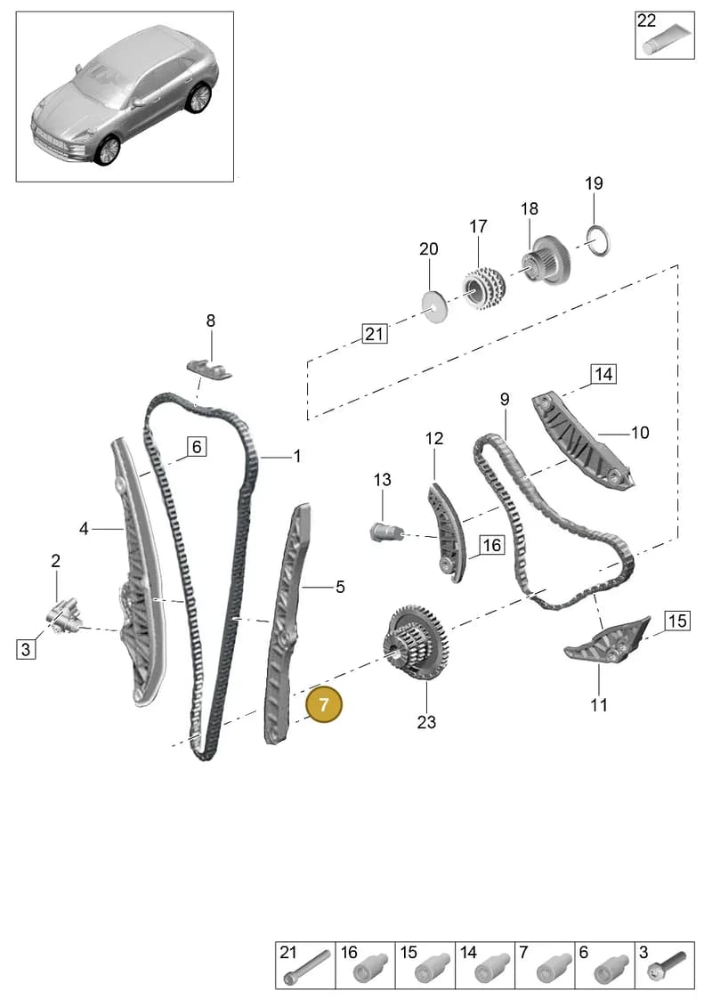 PAC115175 — Porsche Macan (2018-2022) diagram p52000100, position 7