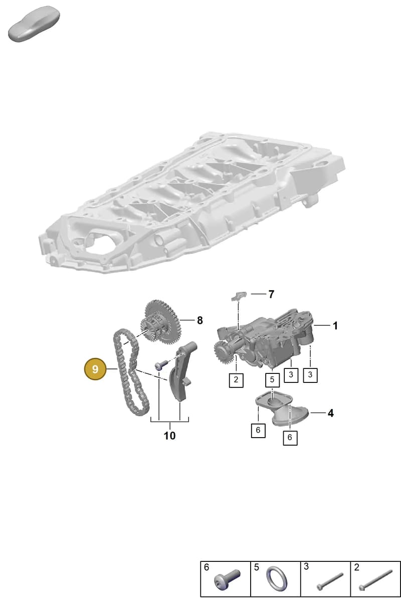 PAC115225 — Porsche Cayenne Coupe (2023-2023) diagram p60104000, position 9