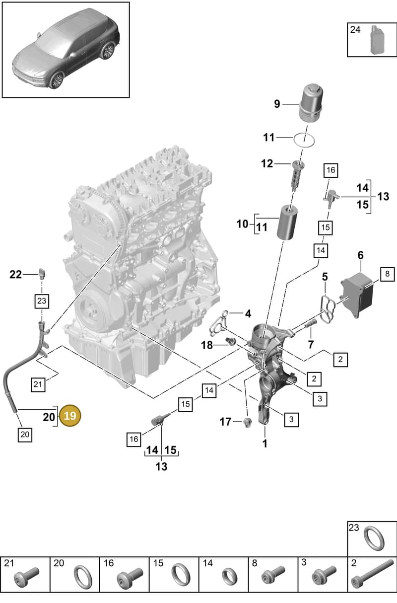 PAC115610 — Porsche Cayenne (2017-2023) diagram p51104015, position 19