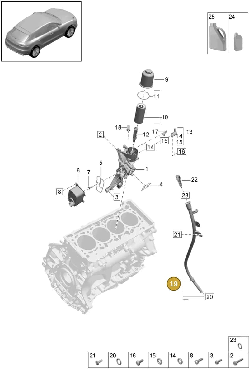 PAC115610 — Porsche Macan (2018-2022) diagram p52104110, position 19