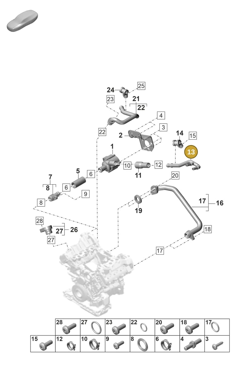 PAC121085 — Porsche Panamera (2023-2025) diagram p58105110, position 13