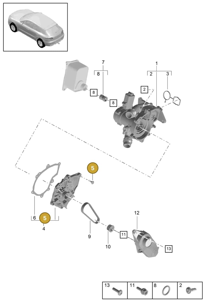 PAC121441 — Porsche Macan (2013-2018) diagram p44105010, position 5