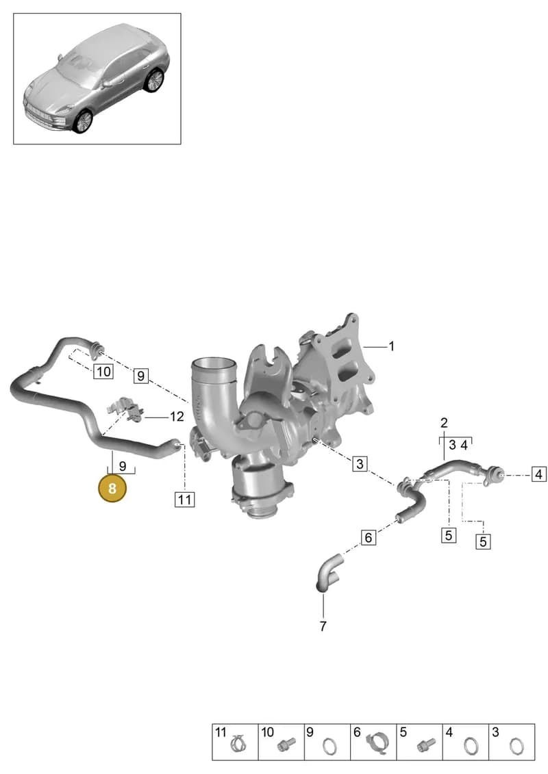 PAC121492 — Porsche Macan (2018-2022) diagram p52202120, position 8