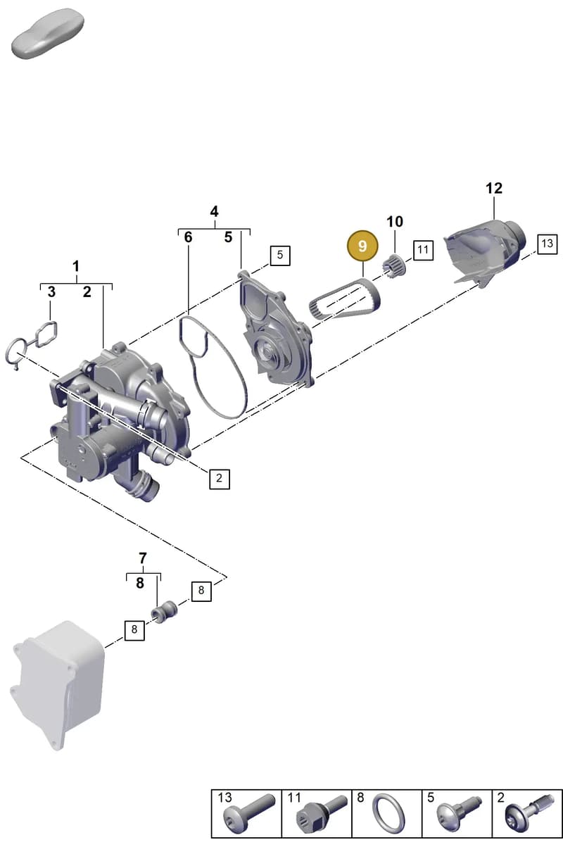 PAC121605 — Porsche Cayenne Coupe (2023-2023) diagram p60105000, position 9