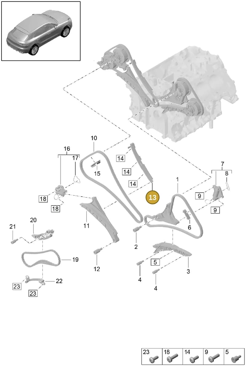 PAC127026 — Porsche Macan (2018-2022) diagram p52000010, position 13