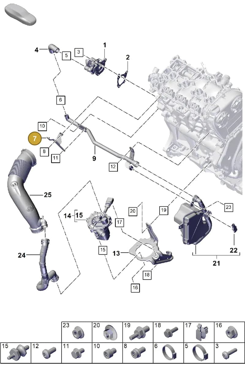 PAC131166A — Porsche Cayenne Coupe (2023-2023) diagram p60108000, position 7