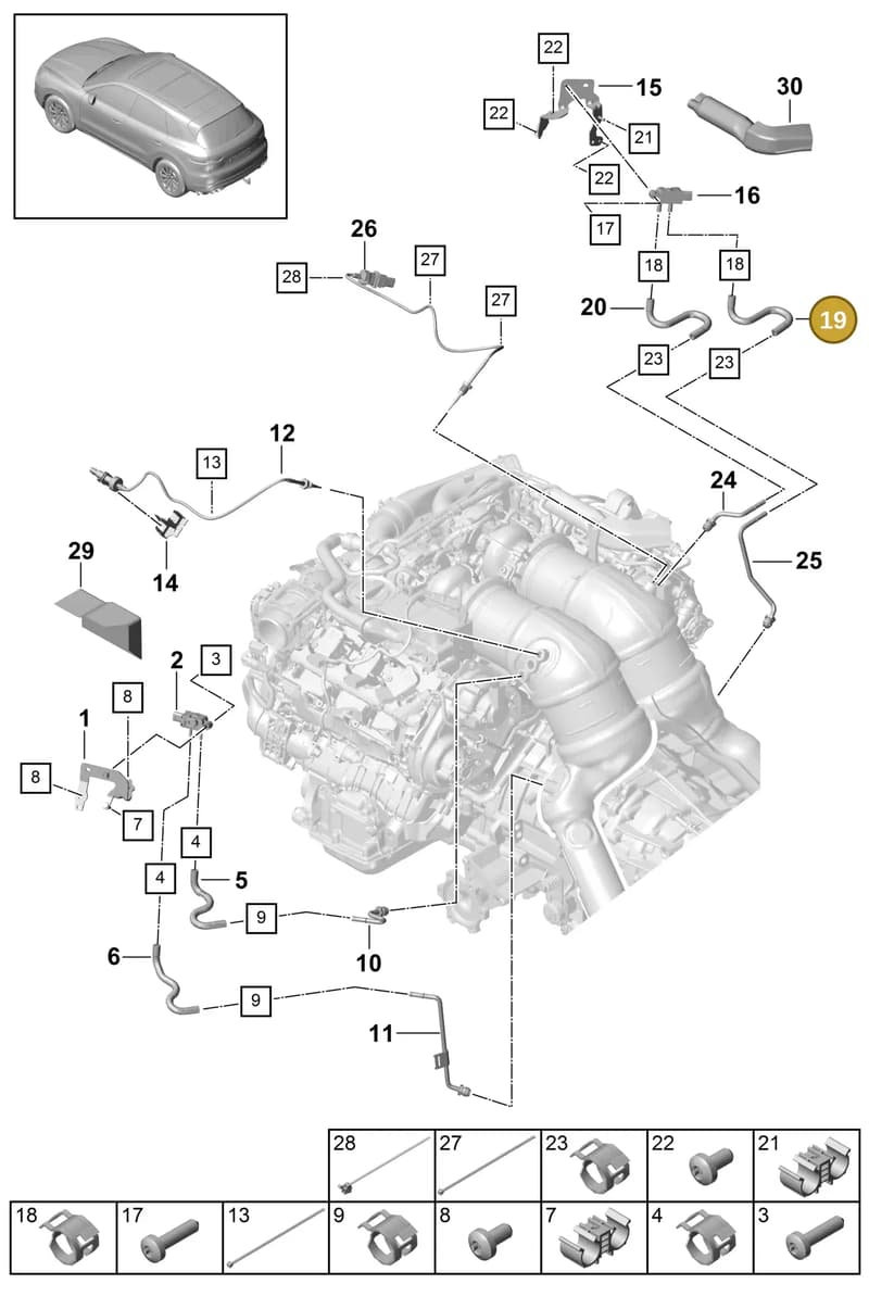 PAC131850 — Porsche Cayenne (2017-2023) diagram p51202210, position 19