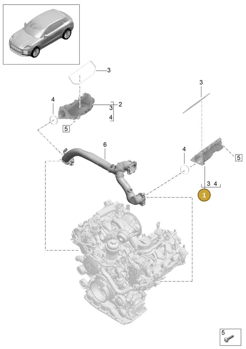 PAC133201F — Porsche Macan (2018-2022) diagram p52000020, position 1