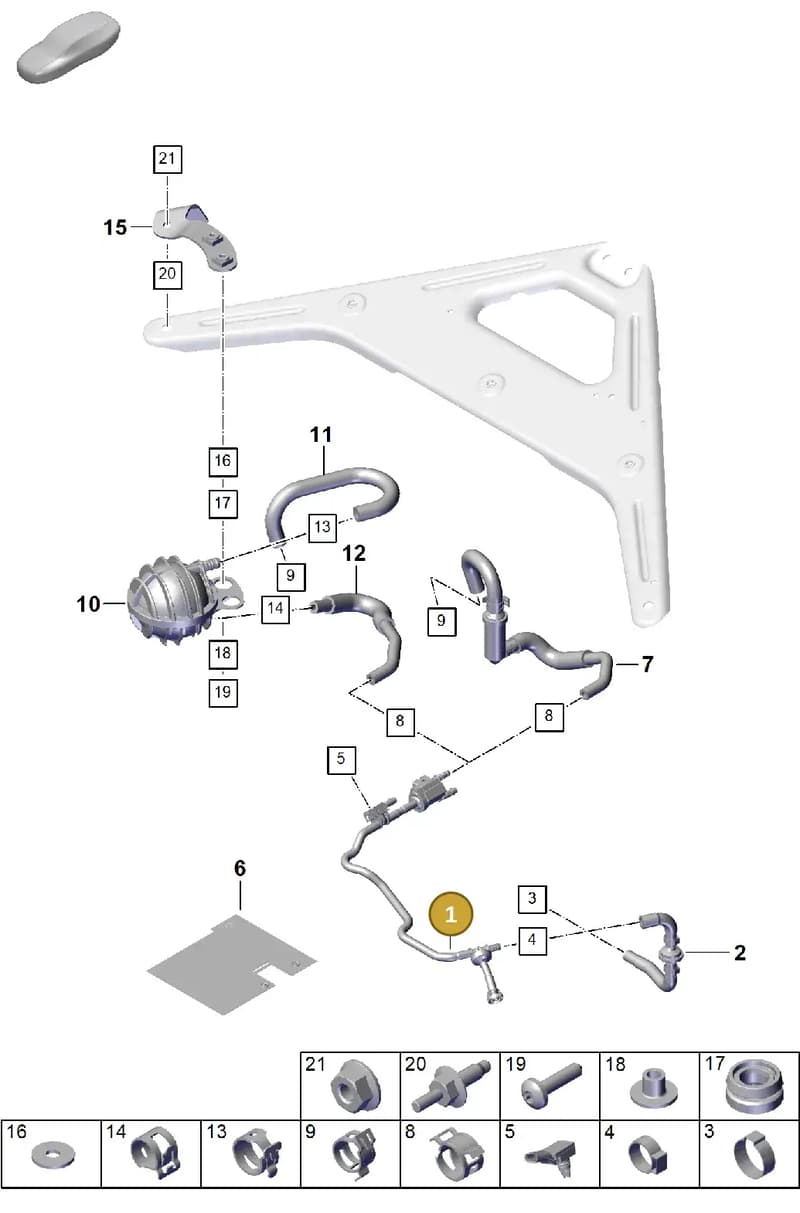 PAC133240A — Porsche Cayenne Coupe (2023-2023) diagram p60107310, position 1