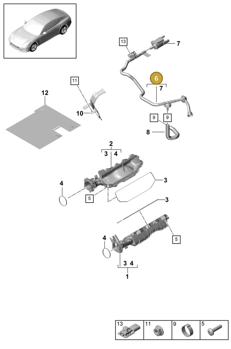 PAC133240B — Porsche Panamera (2016-2020) diagram p49107040, position 6