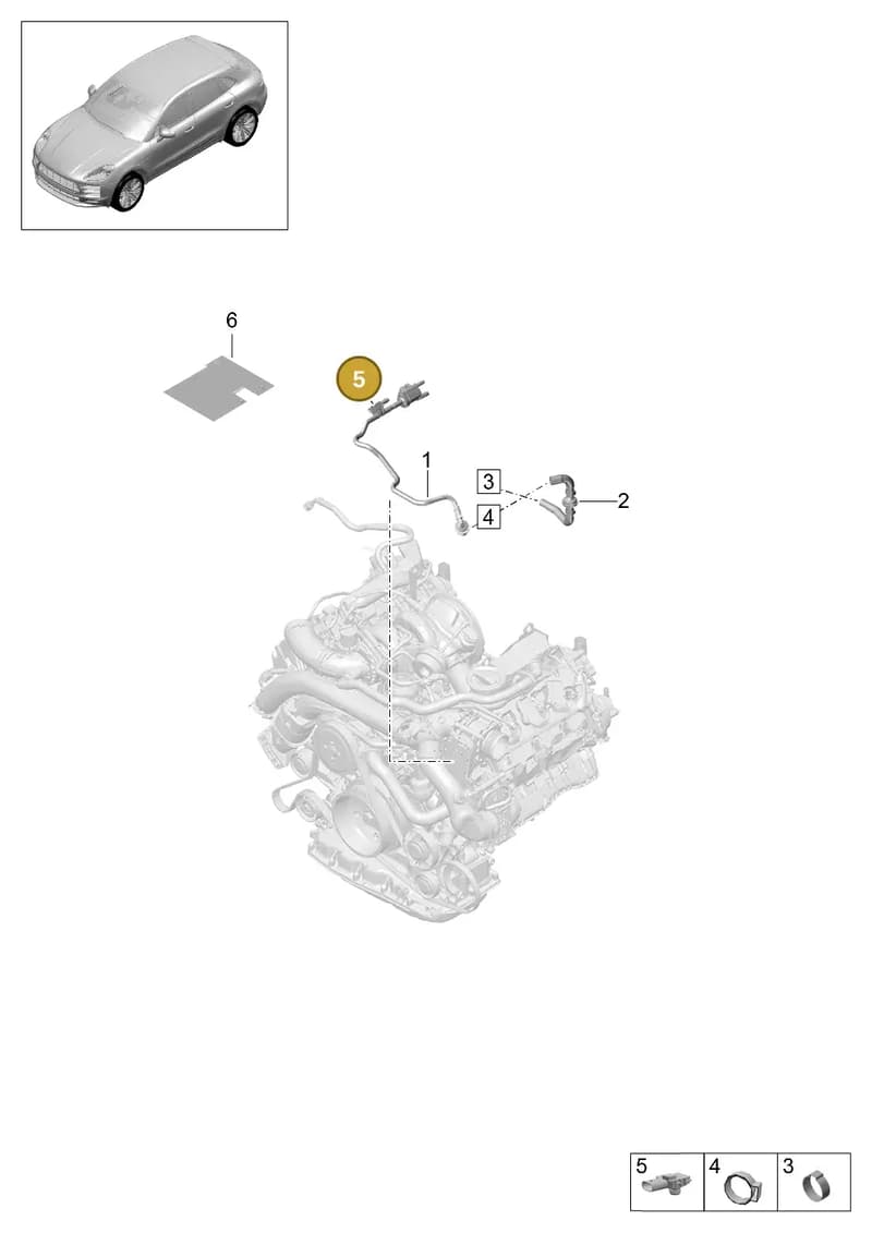 PAC133514 — Porsche Macan (2018-2022) diagram p52000030, position 5