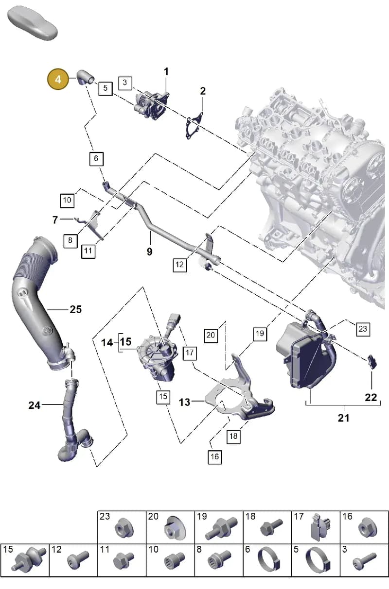 PAC133817 — Porsche Cayenne Coupe (2023-2023) diagram p60108000, position 4