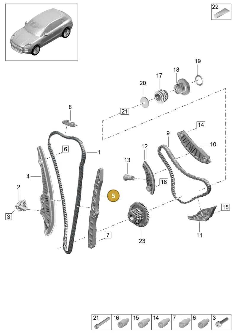PAC133833 — Porsche Macan (2018-2022) diagram p52000100, position 5