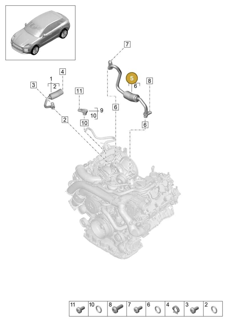 PAC145963 — Porsche Macan (2018-2022) diagram p52000050, position 5