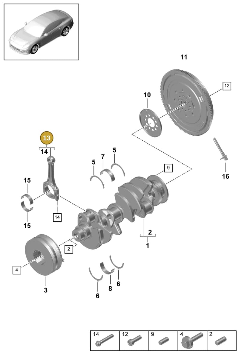 PAC198401 — Porsche Panamera (2016-2020) diagram p49102000, position 13