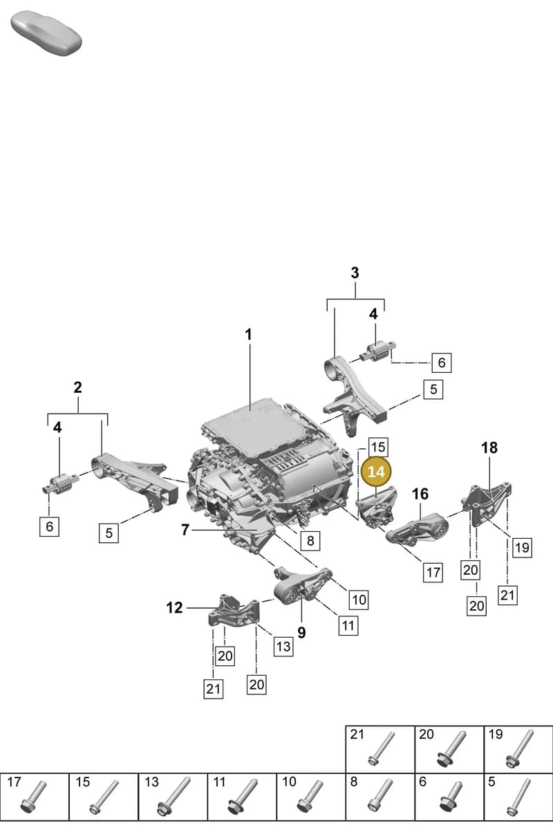 PAC199186 — Porsche Macan (2024-2024) diagram p61151100, position 14