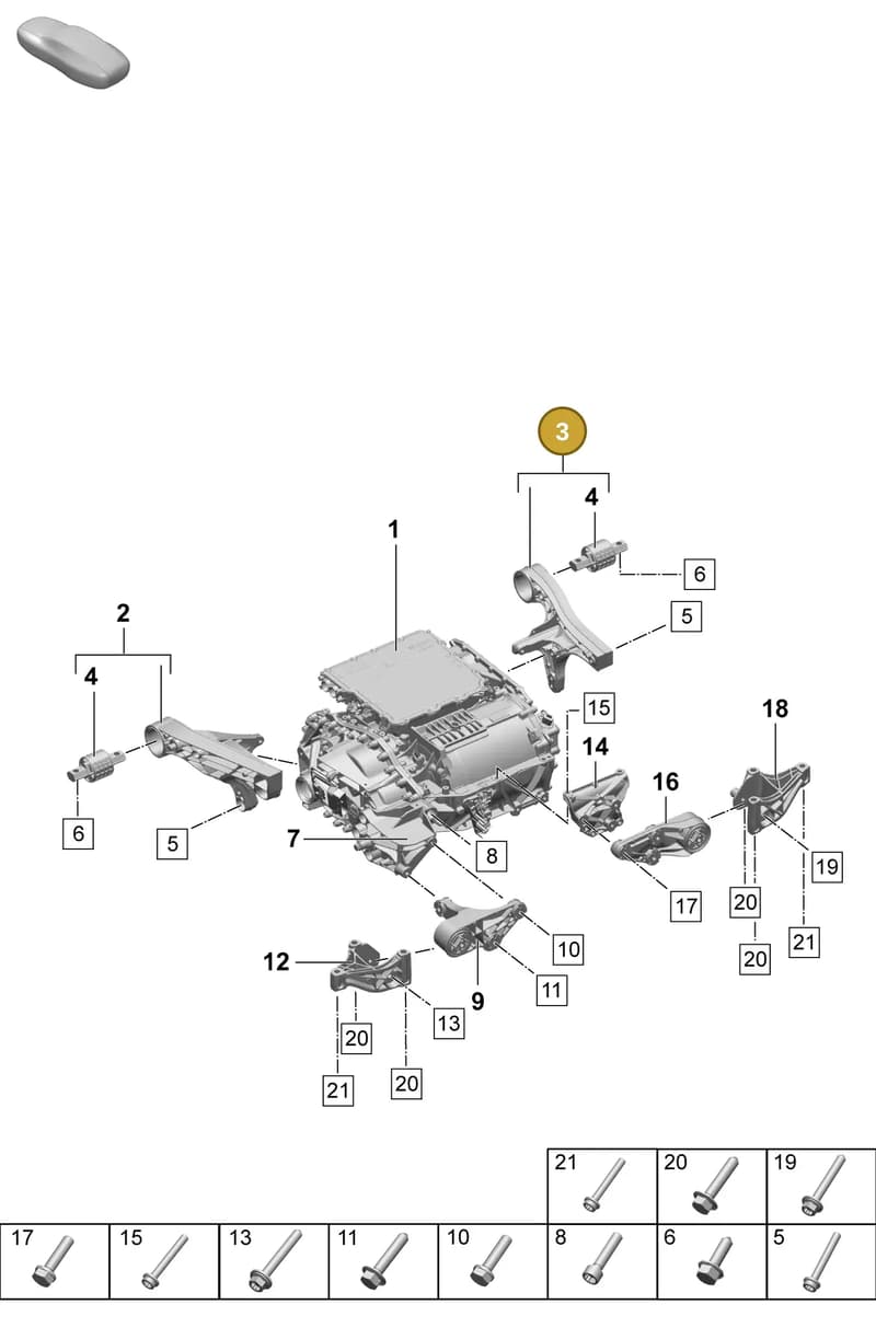 PAC199200 — Porsche Macan (2024-2024) diagram p61151100, position 3