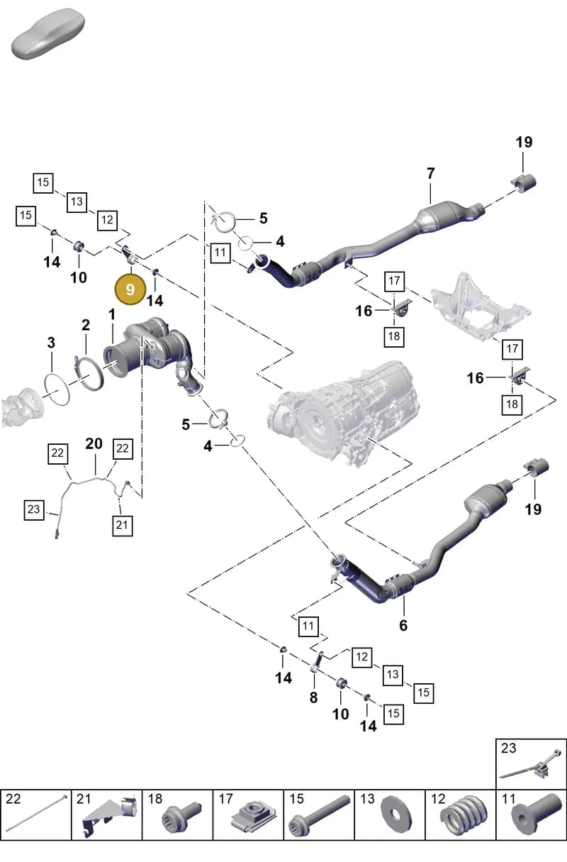 PAC253295 — Porsche Cayenne Coupe (2023-2023) diagram p60202220, position 9