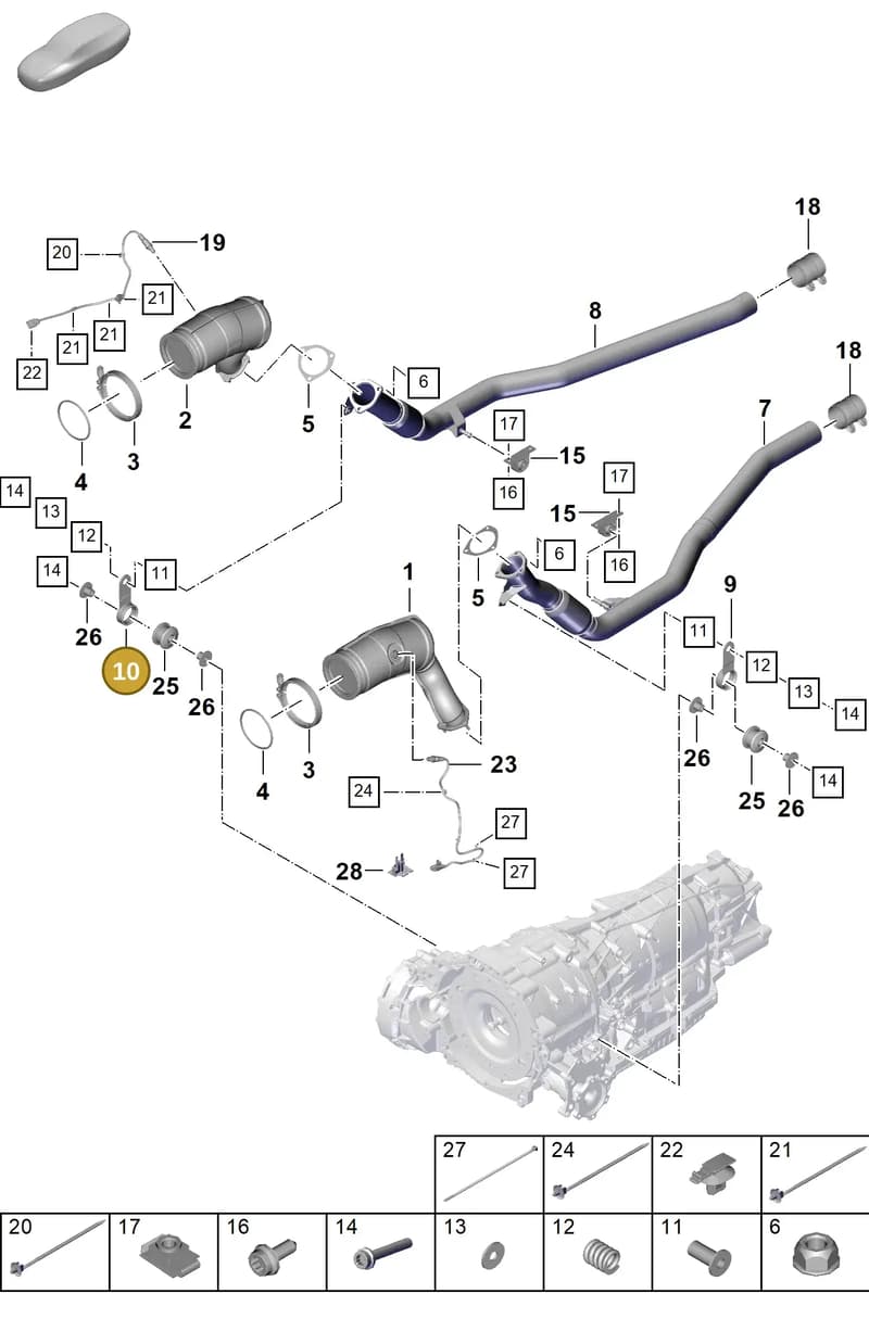 PAC253295 — Porsche Cayenne Coupe (2023-2023) diagram p60202250, position 10