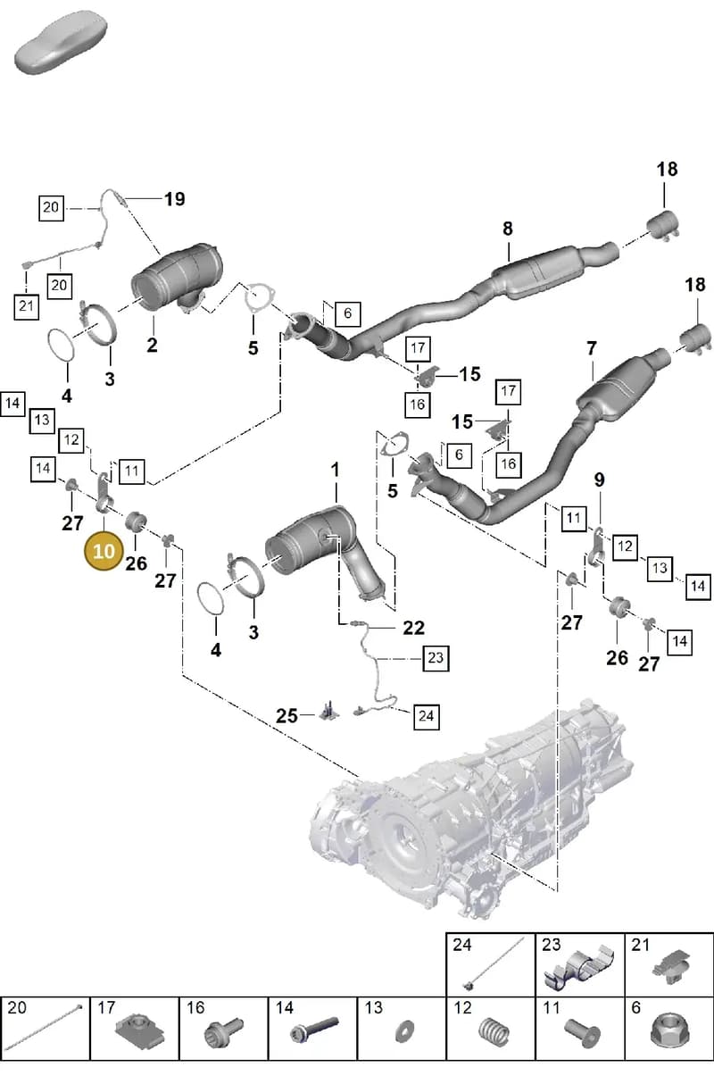 PAC253295 — Porsche Cayenne Coupe (2023-2023) diagram p60202270, position 10
