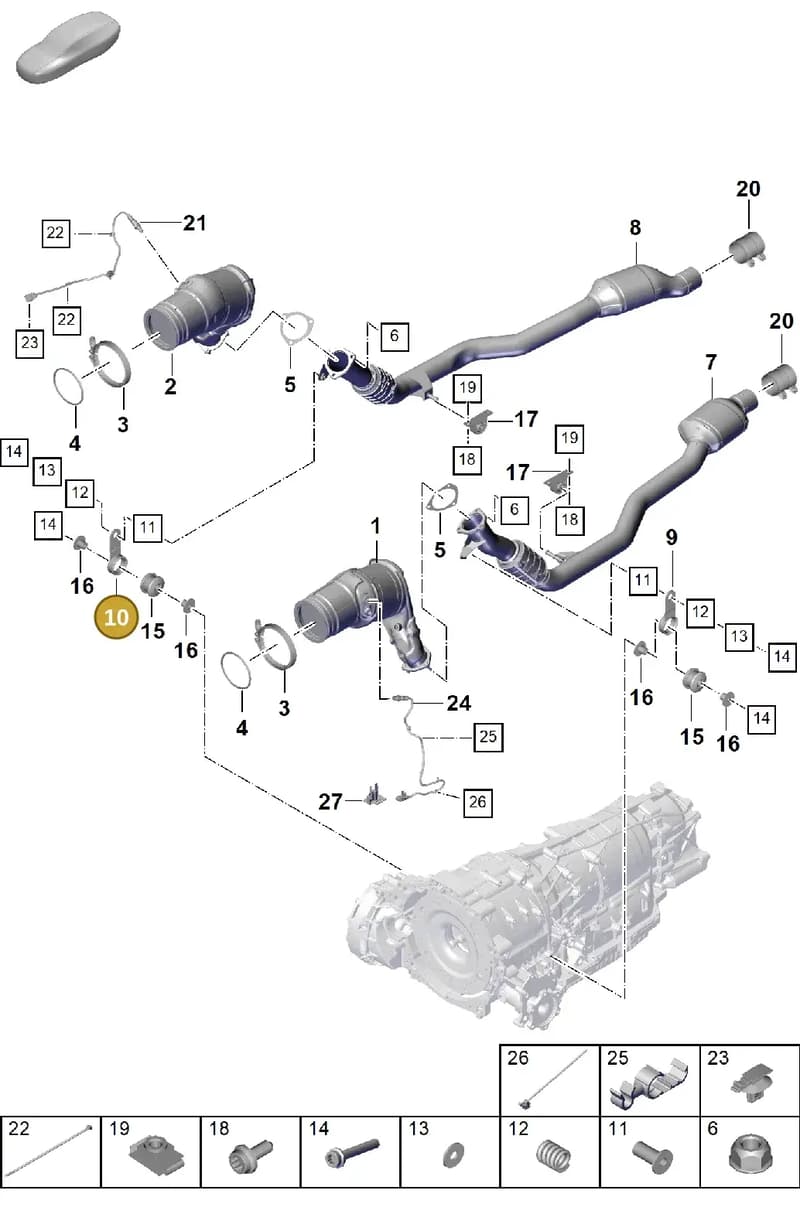PAC253295 — Porsche Cayenne Coupe (2023-2023) diagram p60202280, position 10