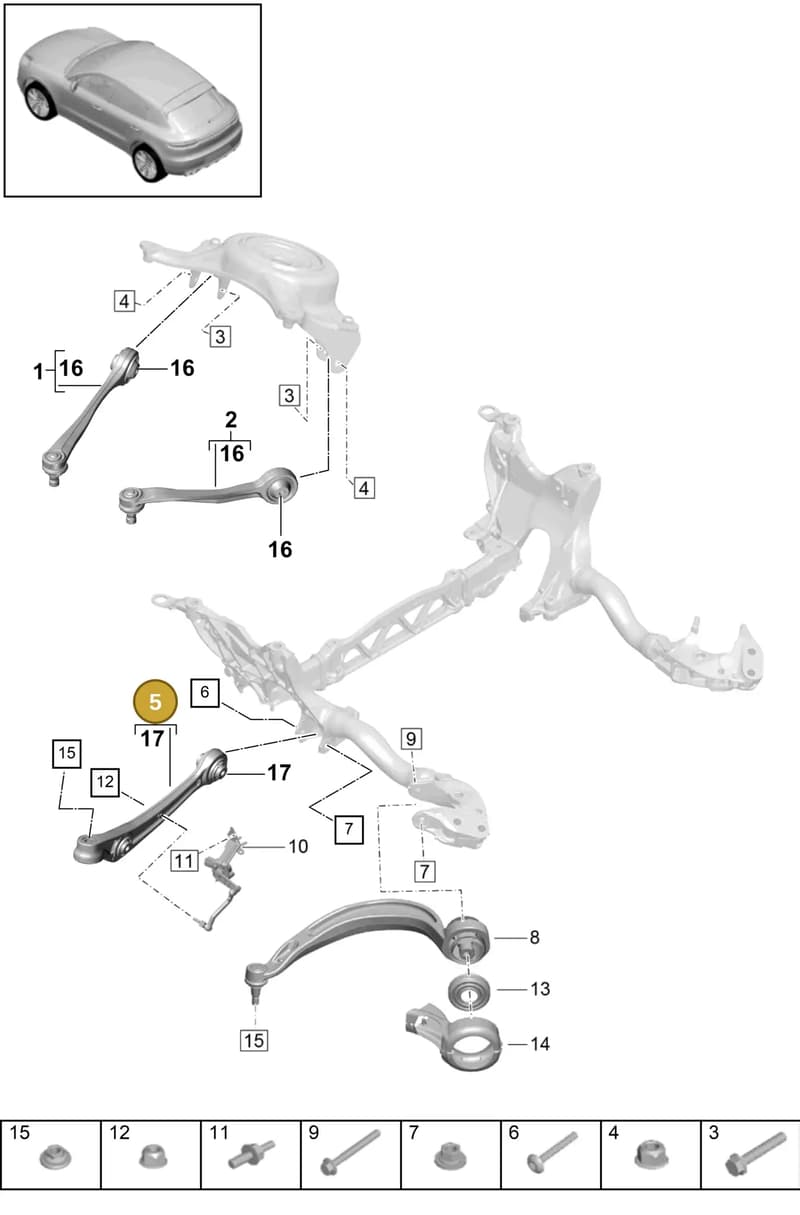 PAC407151 — Porsche Macan (2018-2022) diagram p52401010, position 5