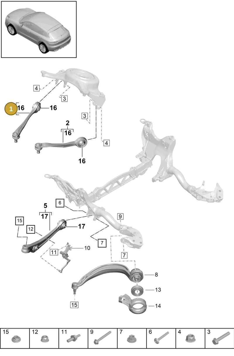 PAC407506 — Porsche Macan (2018-2022) diagram p52401010, position 1