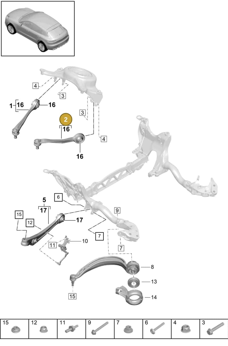 PAC407509 — Porsche Macan (2018-2022) diagram p52401010, position 2