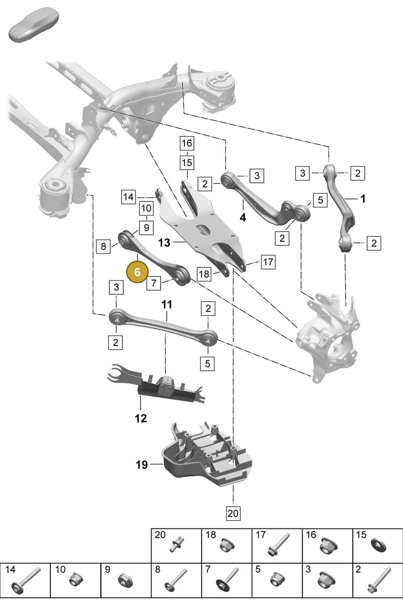 PAC501529 — Porsche Macan (2024-2024) diagram p61501050, position 6