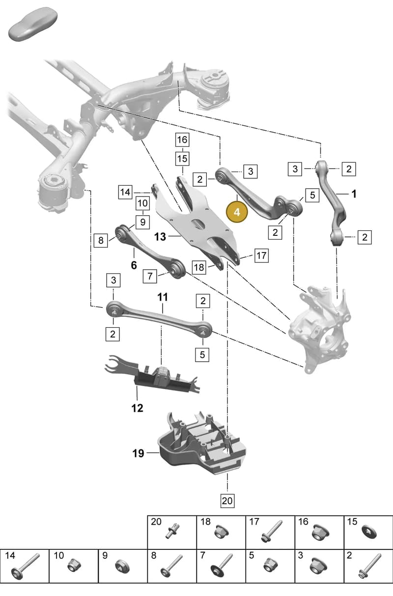 PAC505291 — Porsche Macan (2024-2024) diagram p61501050, position 4